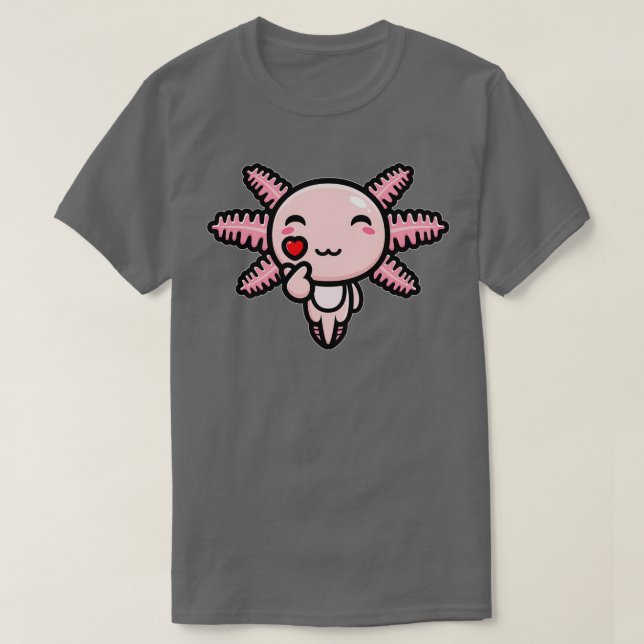 Camiseta amor engraçado do axolotl (Frente do Design)