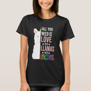 Camiseta Amor Engraçado Tudo Que Precisa É Amor Llama