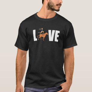 Camiseta Amor Equitação Ginástica Equestre Saltos