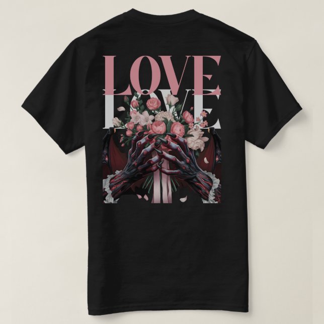 Camiseta Amor escuro (Verso do Design)