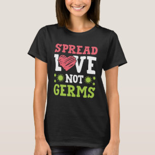 Camiseta Amor Espalhado Não Germes Distância Social Para As