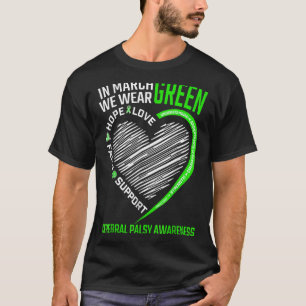 Camiseta Amor Esperança Consciência Vestimos Cerebral Verde