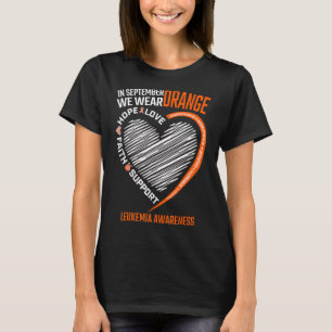 Camiseta Amor Esperança Fé setembro Vestimos Leucemia Laran