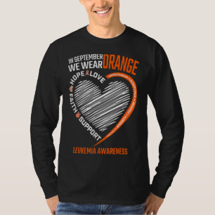 Camiseta Amor Esperança Fé setembro Vestimos Leucemia Laran