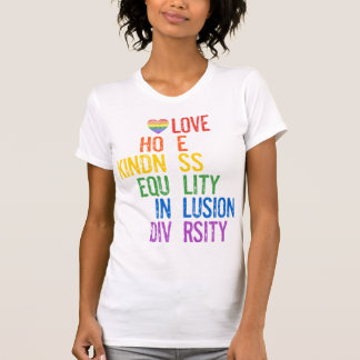 Camiseta Amor Esperança Igualdade Inclusão Diversidade Pe