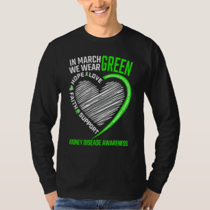Camiseta Amor Esperança Marcha de Fé Vestimos Doença Renal