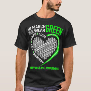 Camiseta Amor Esperança Marcha de Fé Vestimos Doença Renal 