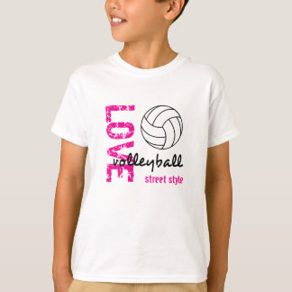 Camiseta Amor Estilo Da Rua De Voleibol Unisex Crianças Tee