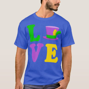 Camiseta AMOR Estilo Simples Mardi Gras 2022 Nova Orleans