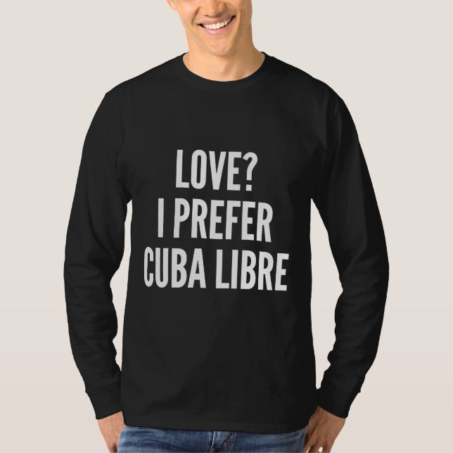Camiseta Amor Eu Prefiro Cuba Libre Scoop (Frente)