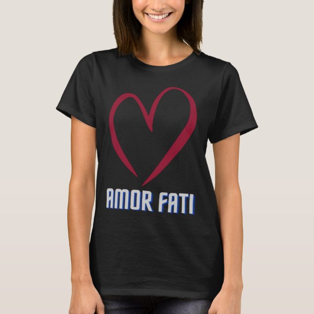 Camiseta AMOR FAT Friedrich Nietzsche Ame seu destino filos (Frente)