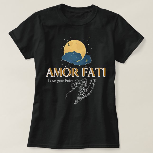 Camiseta Amor Fati Friedrich Nietzsche ama seu destino Ph (Frente do Design)