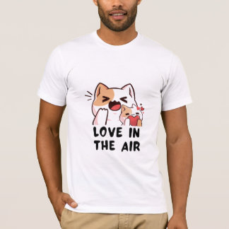 Camiseta Amor Felino Flutuante