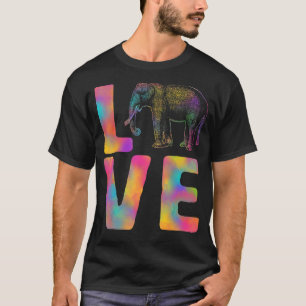 Camiseta Amor Feliz Holi Elefante Colorido Índia Dança Hind