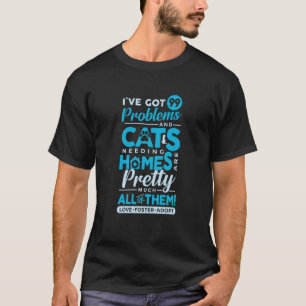 Camiseta Amor Foster Adotar Adoção de Gato Citando Rescu An