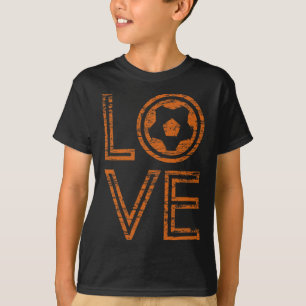 Camiseta Amor Futebol Futebol Europeu Contorno Retro Gráfic