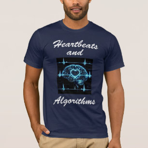 Camiseta Amor futurista "Heartbeats and Algorithms"