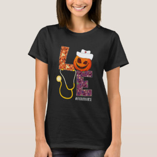 Camiseta Amor Futuro Enfermeira Vida Enfermeira Halloween A