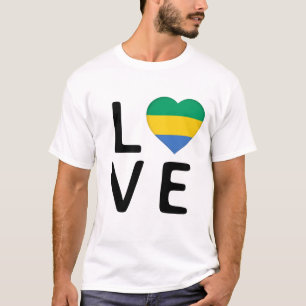 Camiseta Amor - Gabão Flag