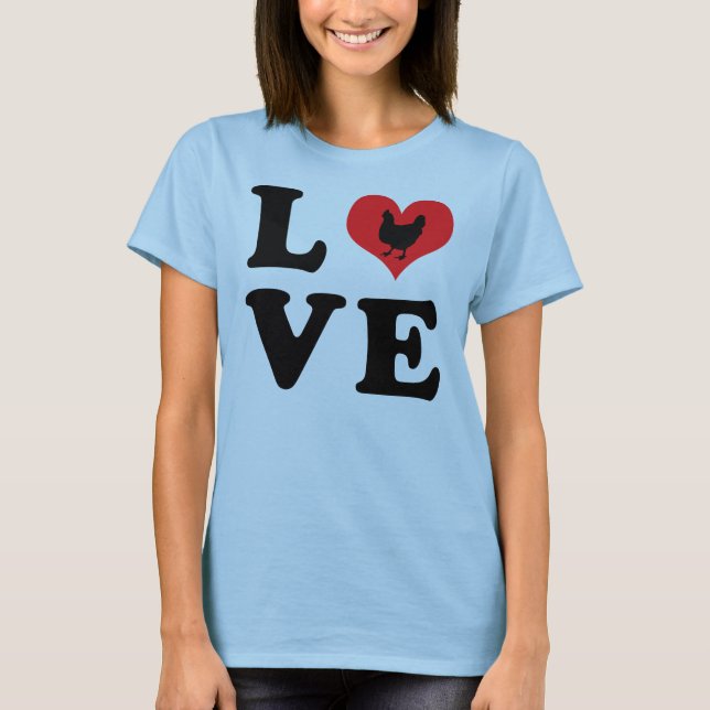 Camiseta AMOR - Galinhas (Frente)