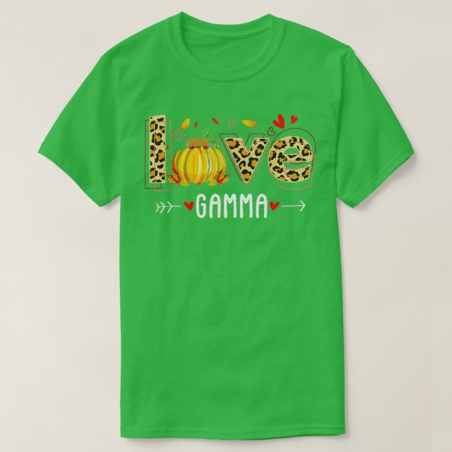 Camiseta Amor Gama Leopard Imprime Pumpkin Halloween Gr (Frente do Design)
