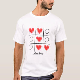 Camiseta Amor ganha Tic Tac Toe Design