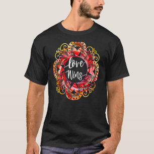 Camiseta Amor ganha vida positiva mandalas vida positiva