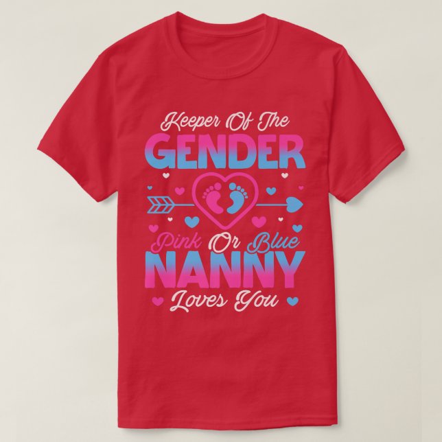 Camiseta Amor Gênero Revela Chá Rosa Ou Azul Ama Nanny (Frente do Design)