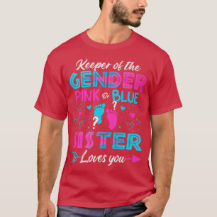 Camiseta Amor Gênero Revela Chá Rosa Ou Azul Amor Irmã