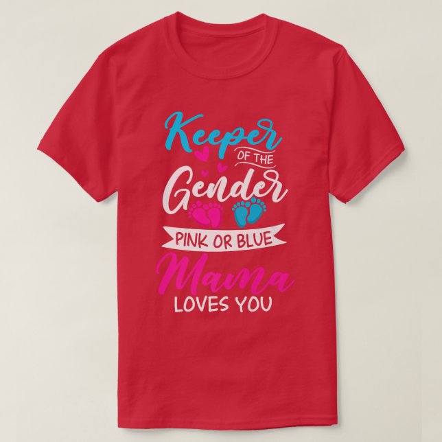 Camiseta Amor Gênero Revela Chá Rosa Ou Azul Amores Da Mamã (Frente do Design)