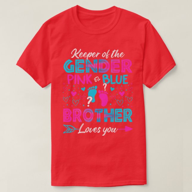Camiseta Amor Gênero Revela Chá Rosa Ou Azul Irmão Lov (Frente do Design)