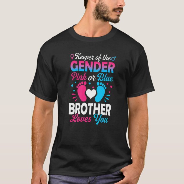 Camiseta Amor Gênero Revela Chá Rosa Ou Azul Irmão Lov (Frente)