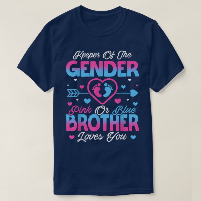 Camiseta Amor Gênero Revela Chá Rosa Ou Azul Irmão Lov (Frente do Design)
