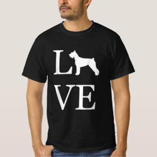 Camiseta amor gigante schnauzer silhouette cão amante but