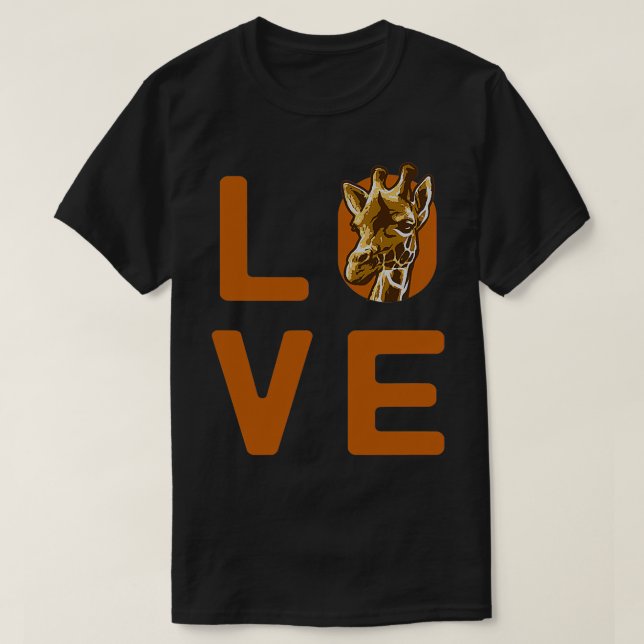 Camiseta Amor Girafas Giraffe S Giraffe (Frente do Design)