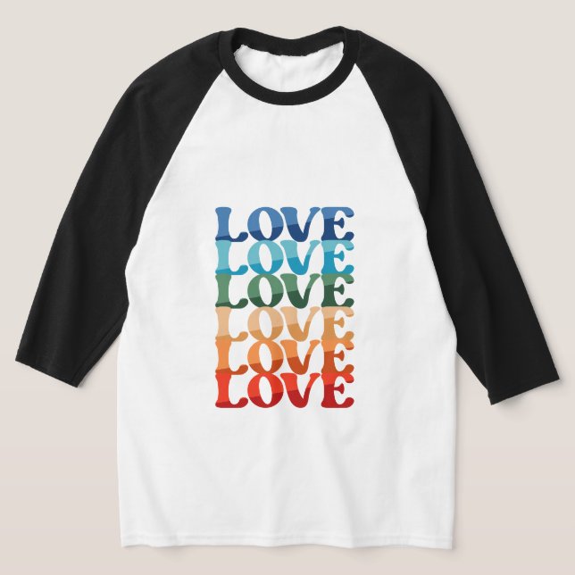 Camiseta Amor Gradiente | Mês do Orgulho Arco-Íris LGBT (Postura )