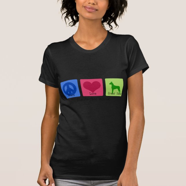 Camiseta Amor great dane da paz (Frente)