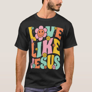 Camiseta Amor Groovy Como Jesus Religiosas Deus Garotas Mul