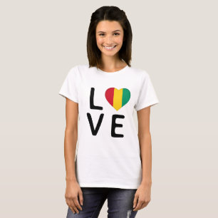 Camiseta Amor - Guiné Flag