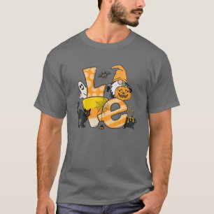 Camiseta Amor Halloween Gnomos Curioso Outono Pumpkin Engra