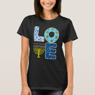 Camiseta Amor Hanukkiah Menorah Judeu Hanukkah Chanukah Men