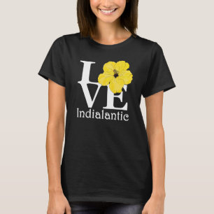 Camiseta AMOR Hibisco Amarelo Indialânico