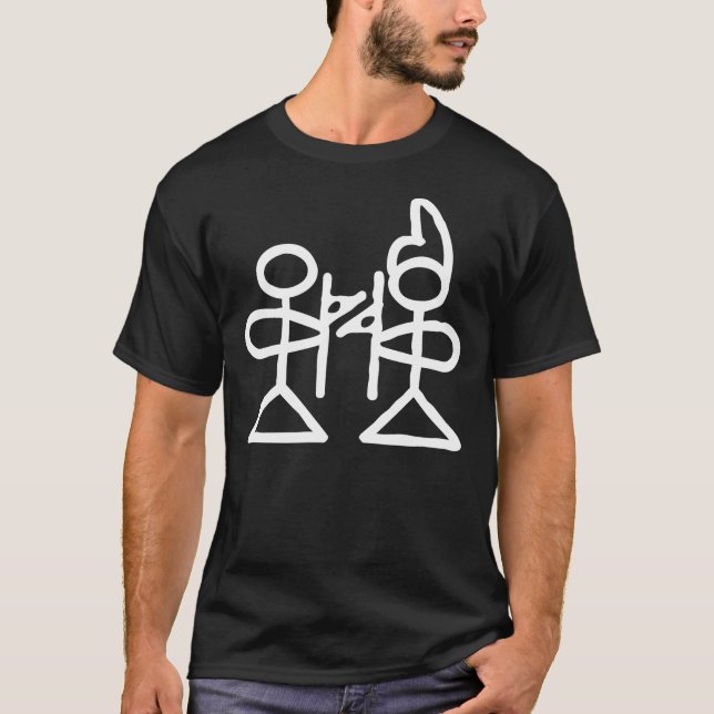 Camiseta Amor, hieroglifo chinês (Dongba) (Frente)