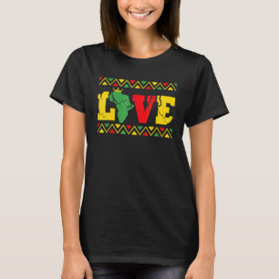 Camiseta Amor História Negra Mês Orgulho Africano Melanin