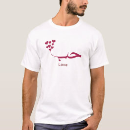Camiseta Amor - Houb - ب ح na caligrafia arábica