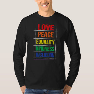 Camiseta Amor Igualdade de Paz Inclusão Cinematográfica Arc