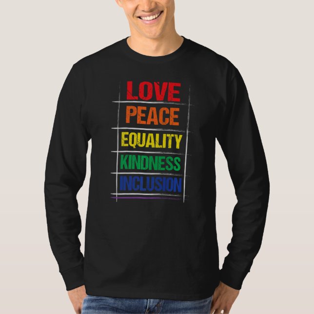 Camiseta Amor Igualdade de Paz Inclusão Cinematográfica Arc (Frente)