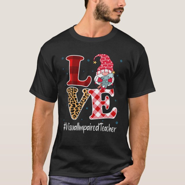 Camiseta Amor, Imparidade Visual, Professora Gnomo Match de (Frente)