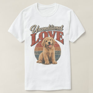 Camiseta Amor Incondicional do Golden Retriever Vintage