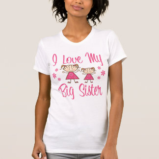 Camiseta Amor Irmã Grande Meninas Rosa
